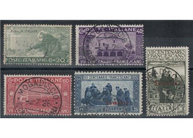 SOMALIA ITALIANA 1926 San Francesco 5v us