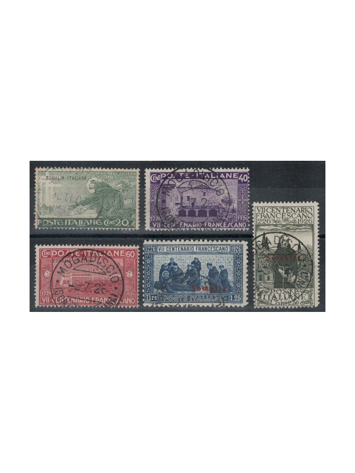 SOMALIA ITALIANA 1926 San Francesco 5v us