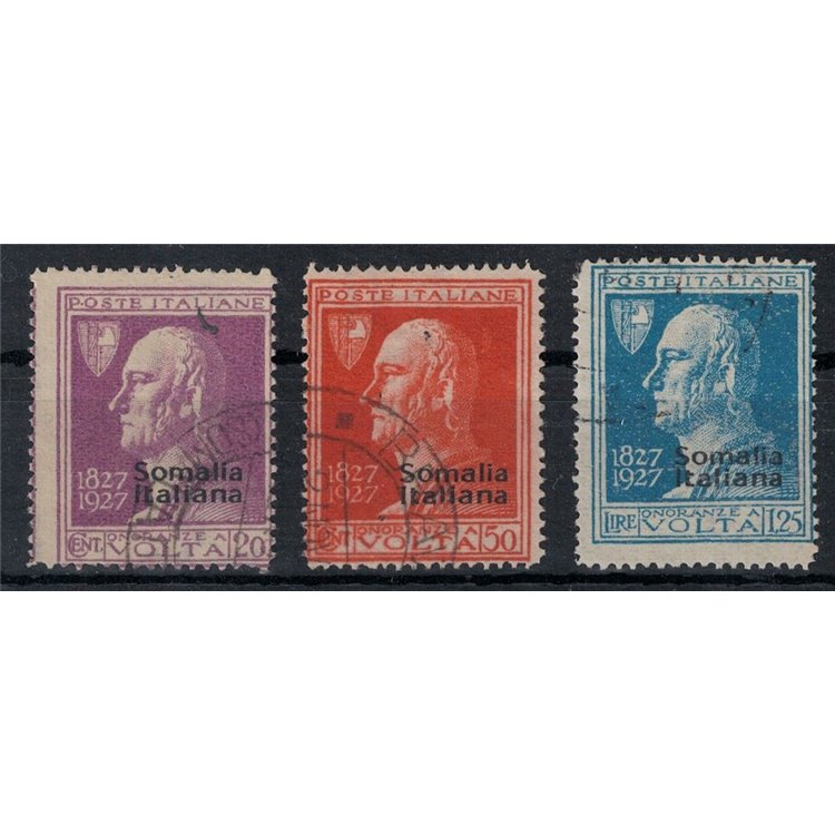 ITALIAN SOMALIA 1927 Alessandro Volta 3v us