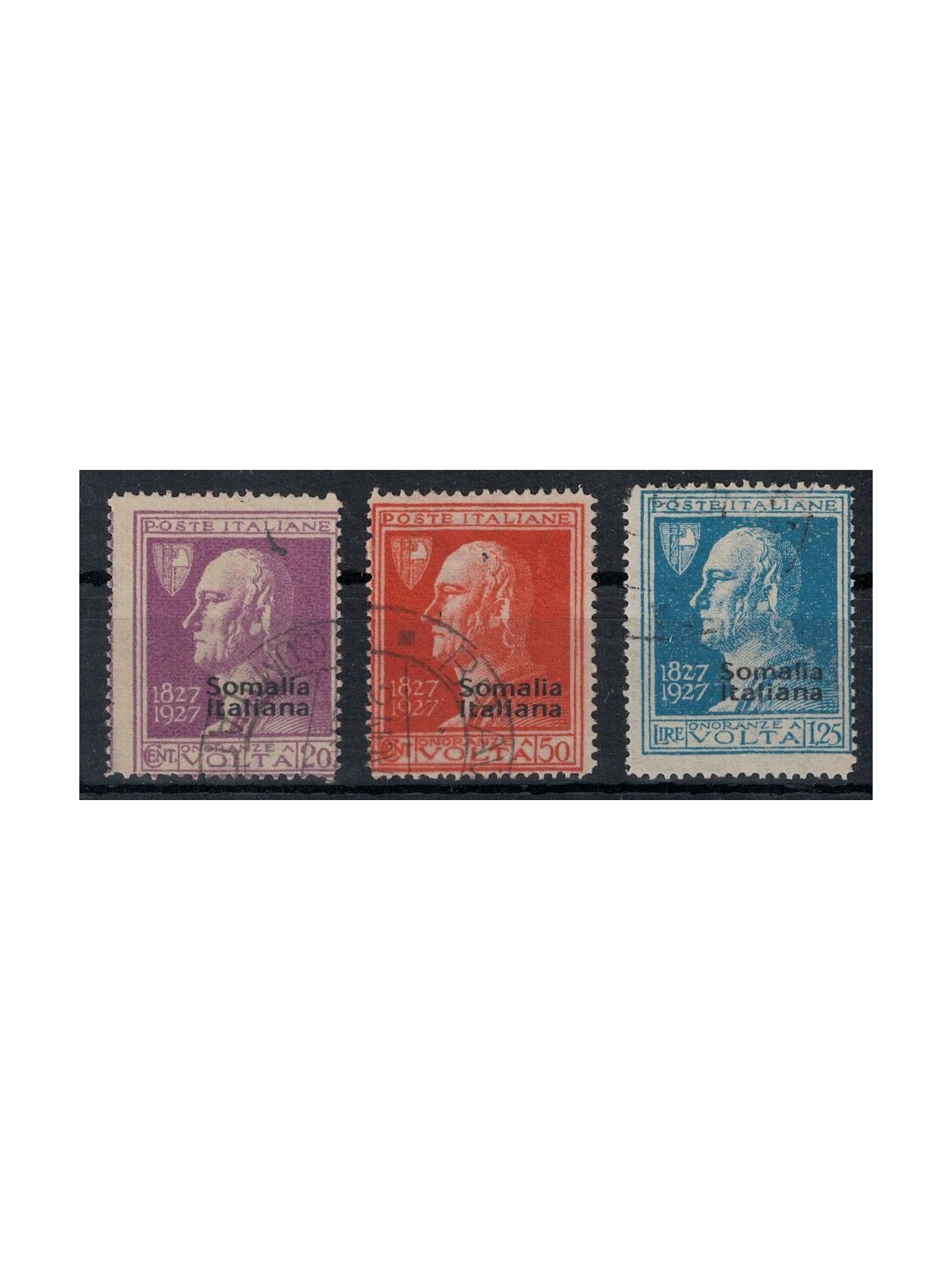 ITALIAN SOMALIA 1927 Alessandro Volta 3v us