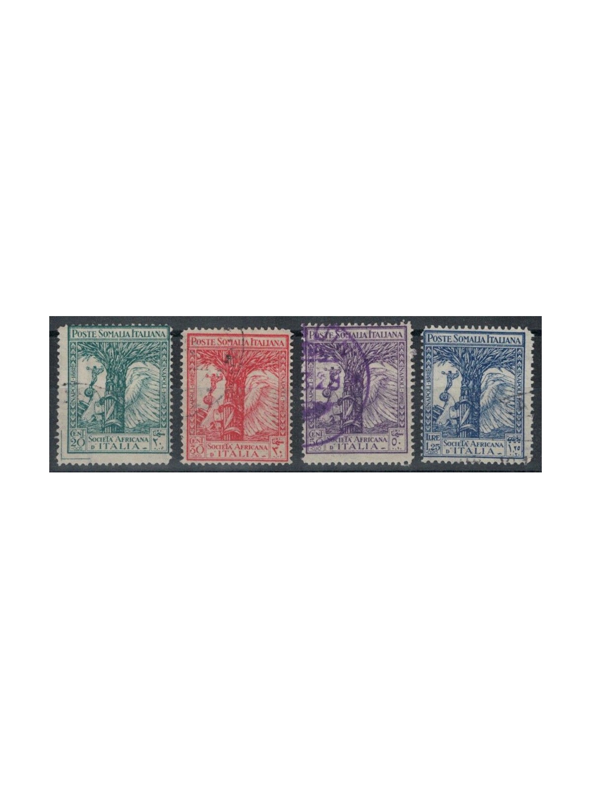 ITALIAN SOMALIA 1928 African Society of Italy 4v us