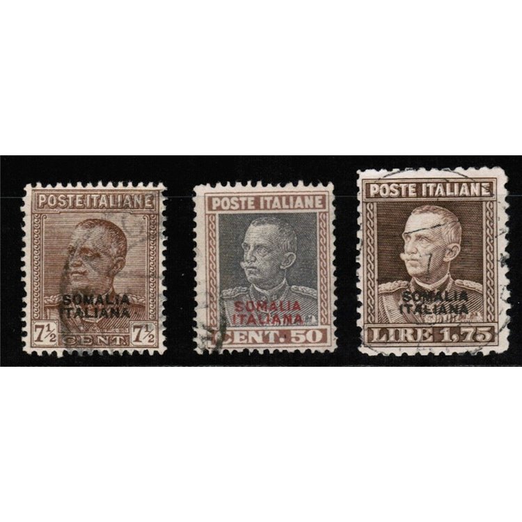 SOMALIA ITALIANA 1928-29 Tipo Parmeggiani 3v us