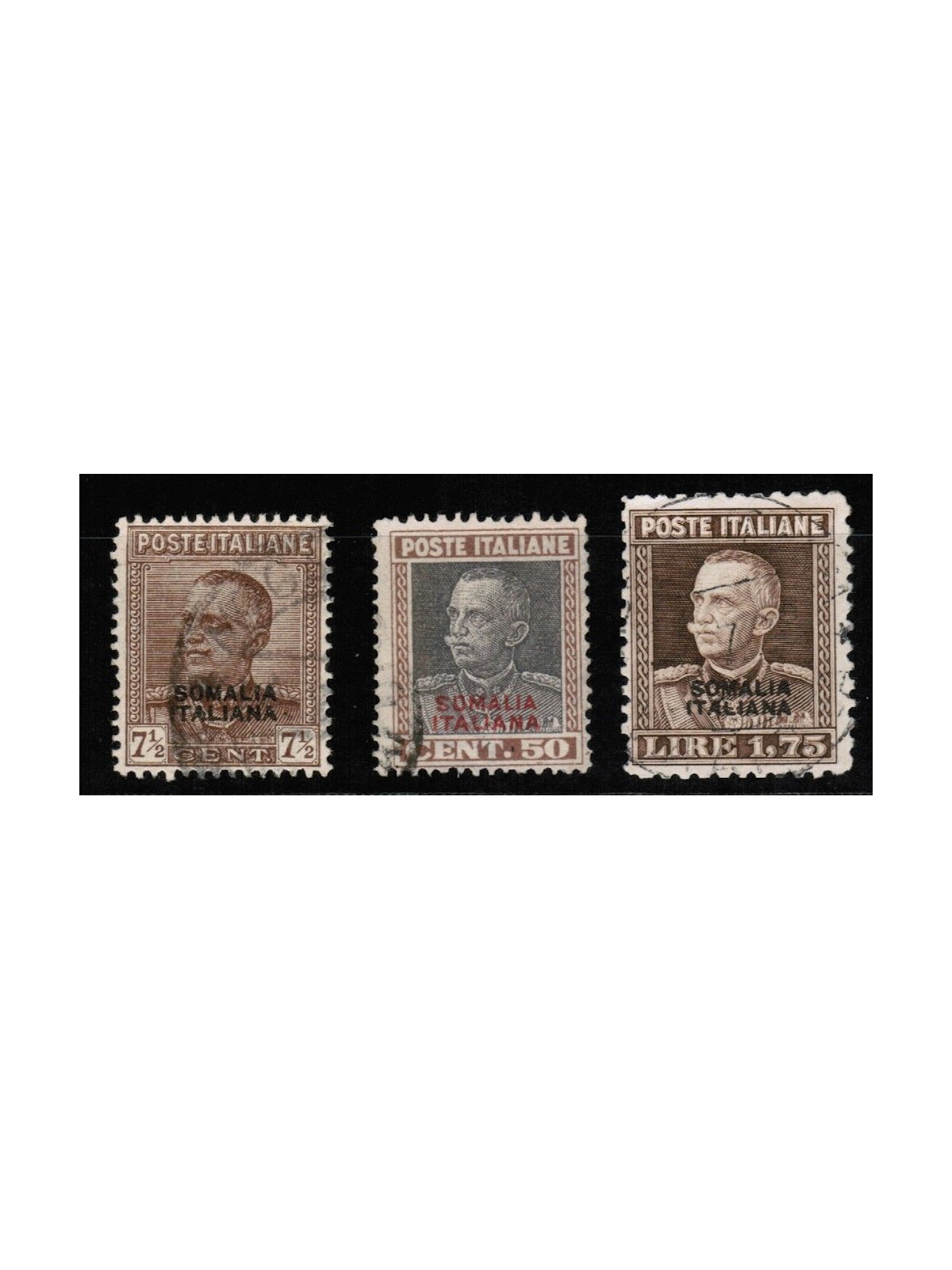 SOMALIA ITALIANA 1928-29 Tipo Parmeggiani 3v us