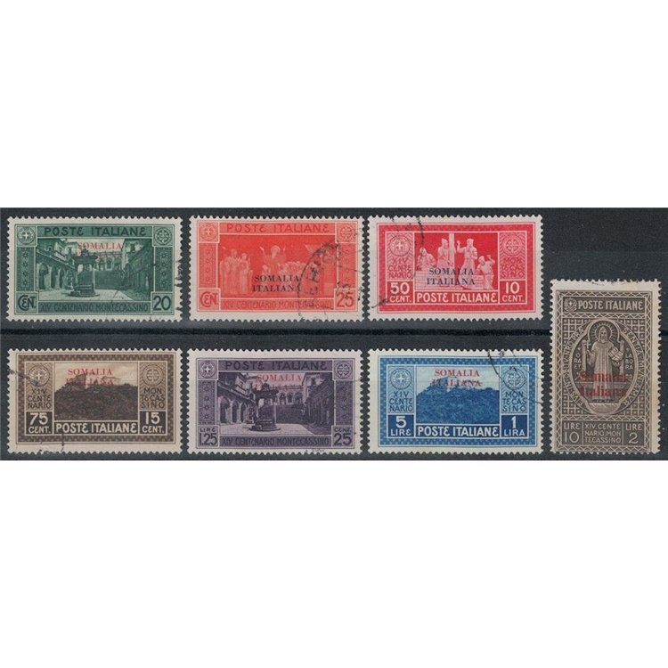 ITALIAN SOMALIA 1929 Abbey of Montecassino 7v us