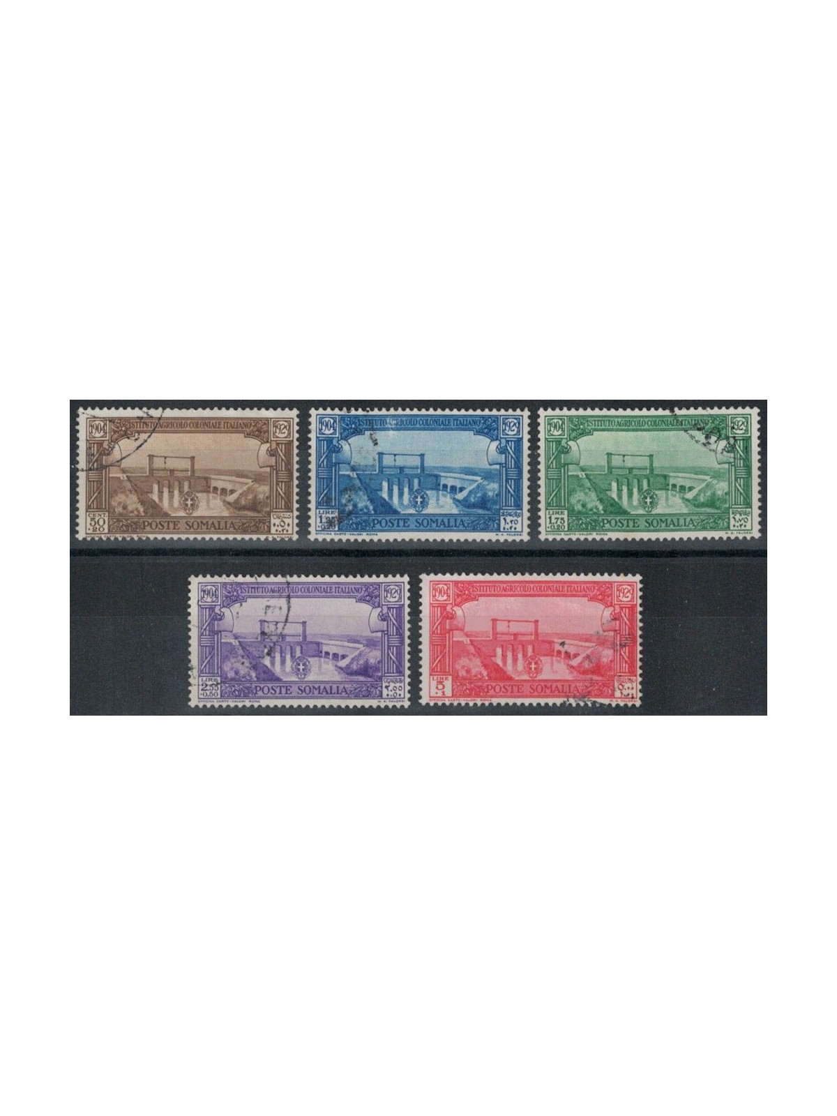 SOMALIA ITALIANA 1930 Istituto Agricolo Coloniale Italiano 5v us