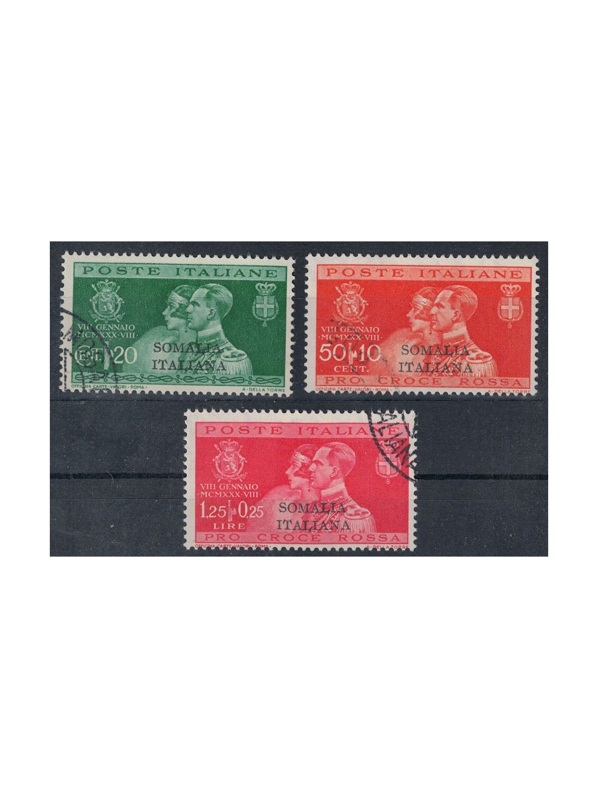 SOMALIA ITALIANA 1930 Nozze del Principe Umberto 3v us