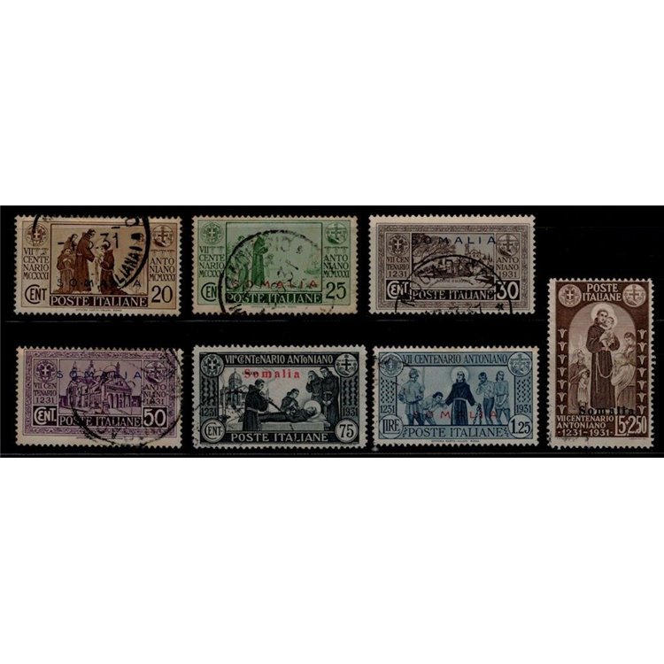 SOMALIA ITALIANA 1931 Sant'Antonio 7v us