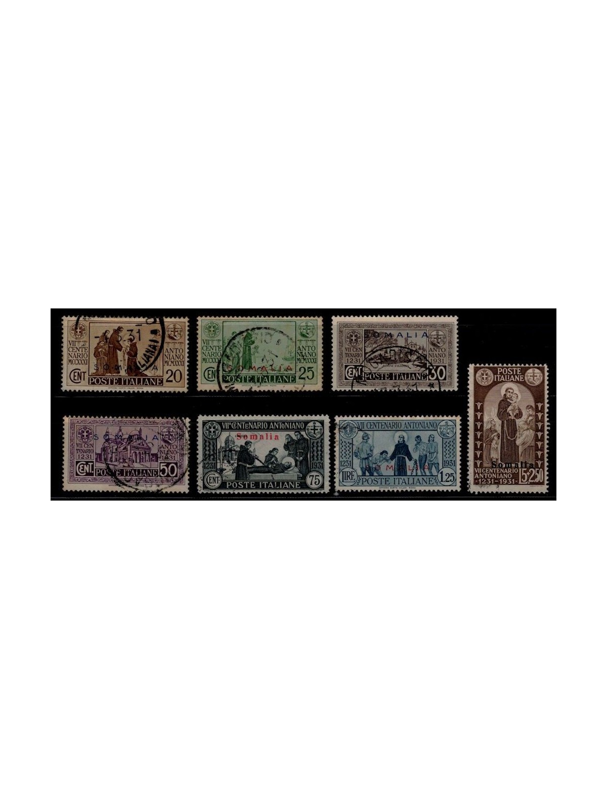 SOMALIA ITALIANA 1931 Sant'Antonio 7v us