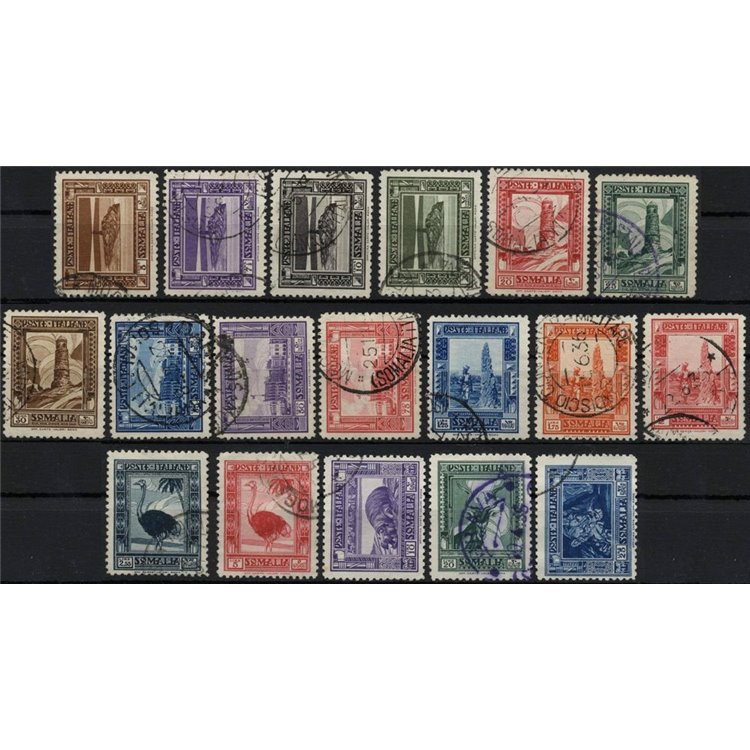 SOMALIA ITALIANA 1932 Serie Pittorica 18v us