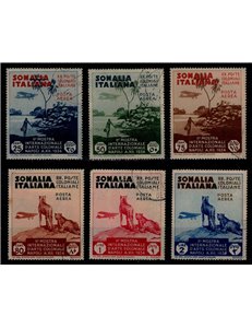 ITALIAN SOMALIA 1934 Colonial Art Exhibition (Airmail) 6v us