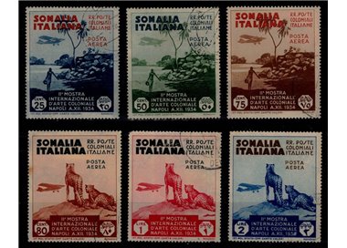 ITALIAN SOMALIA 1934 Colonial Art Exhibition (Airmail) 6v us