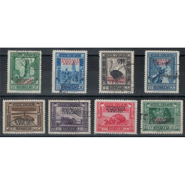 SOMALIA ITALIANA 1934 Onoranze al Duca degli Abruzzi 8v us
