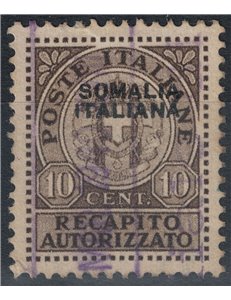 ITALIAN SOMALIA 1939 Authorized delivery us