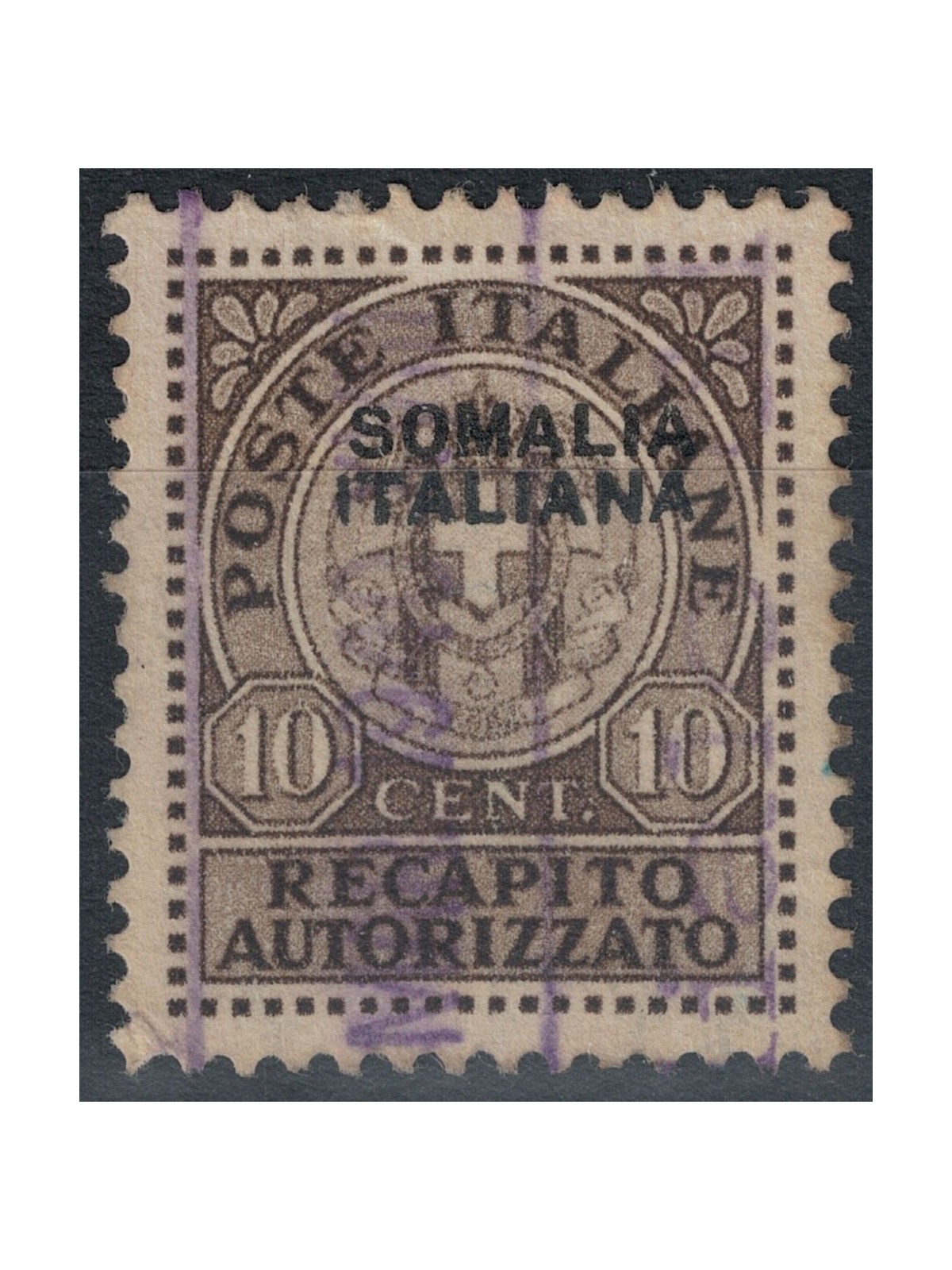 ITALIAN SOMALIA 1939 Authorized delivery us