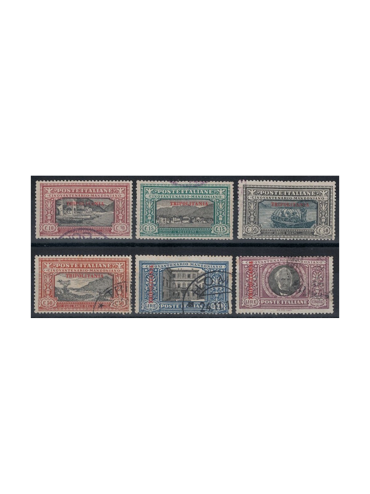 TRIPOLITANIA 1924 Alessandro Manzoni 6v us