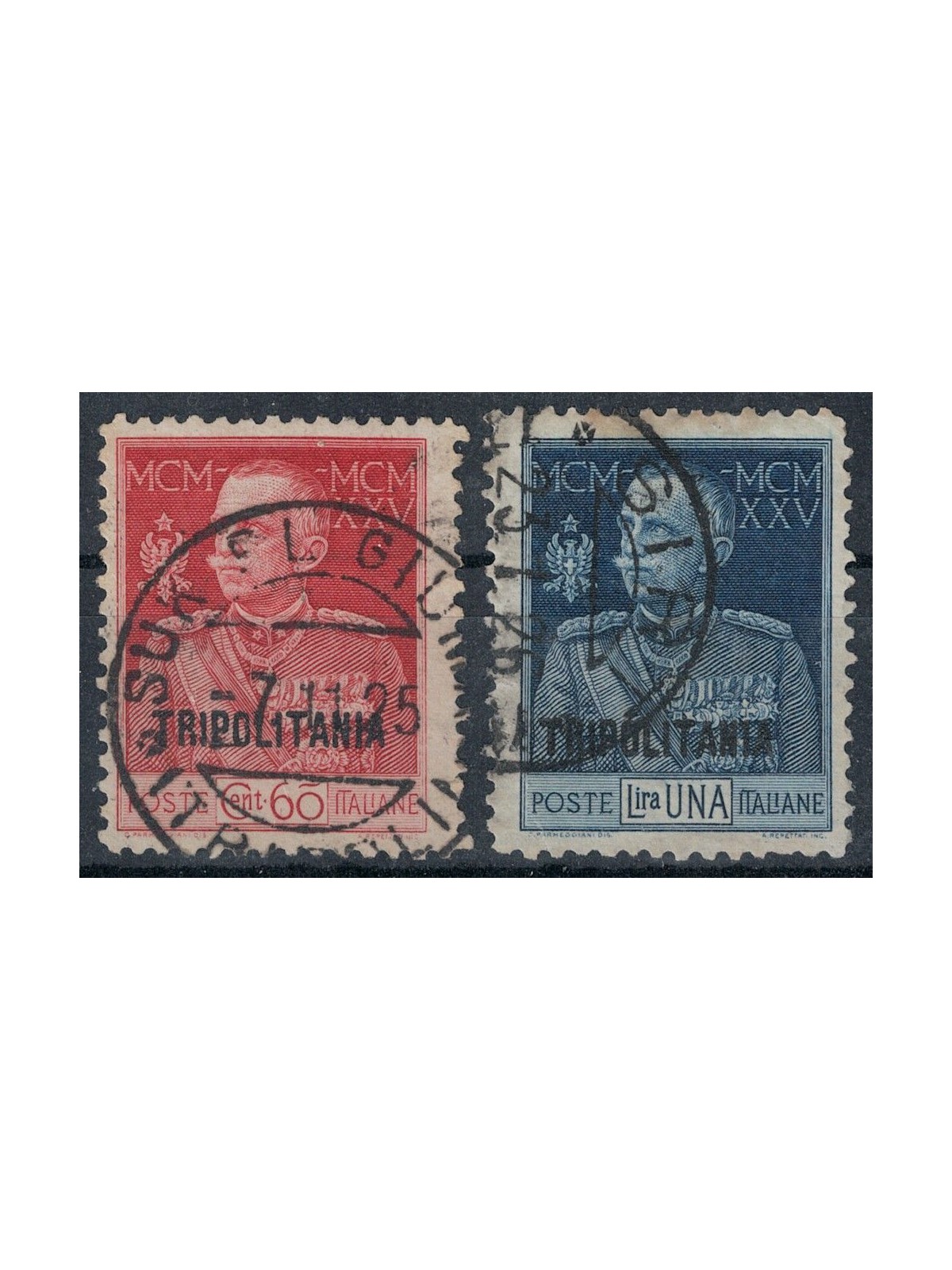 TRIPOLITANIA 1925-26 Giubileo del Re dent. 11 2v us