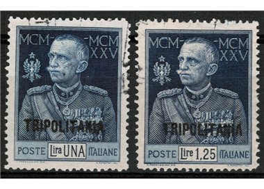 TRIPOLITANIA 1925-26 Jubilee of the King dent. 13½ 2v us