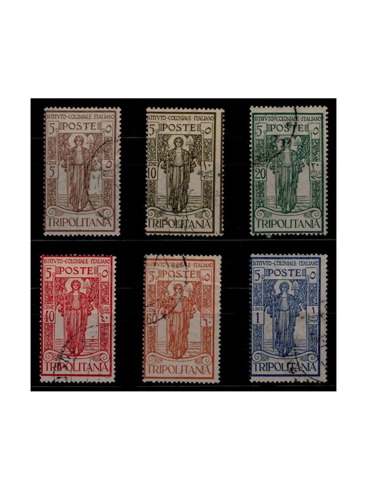 TRIPOLITANIA 1926 Istituto Coloniale Italiano 6v us