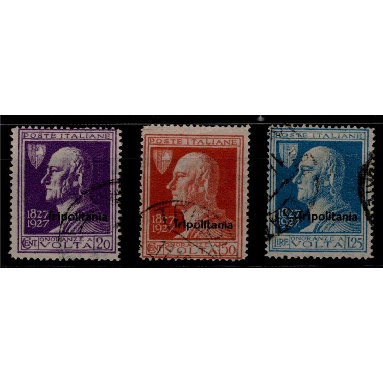 TRIPOLITANIA 1927 Alessandro Volta 3v us