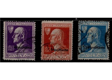 TRIPOLITANIA 1927 Alessandro Volta 3v us