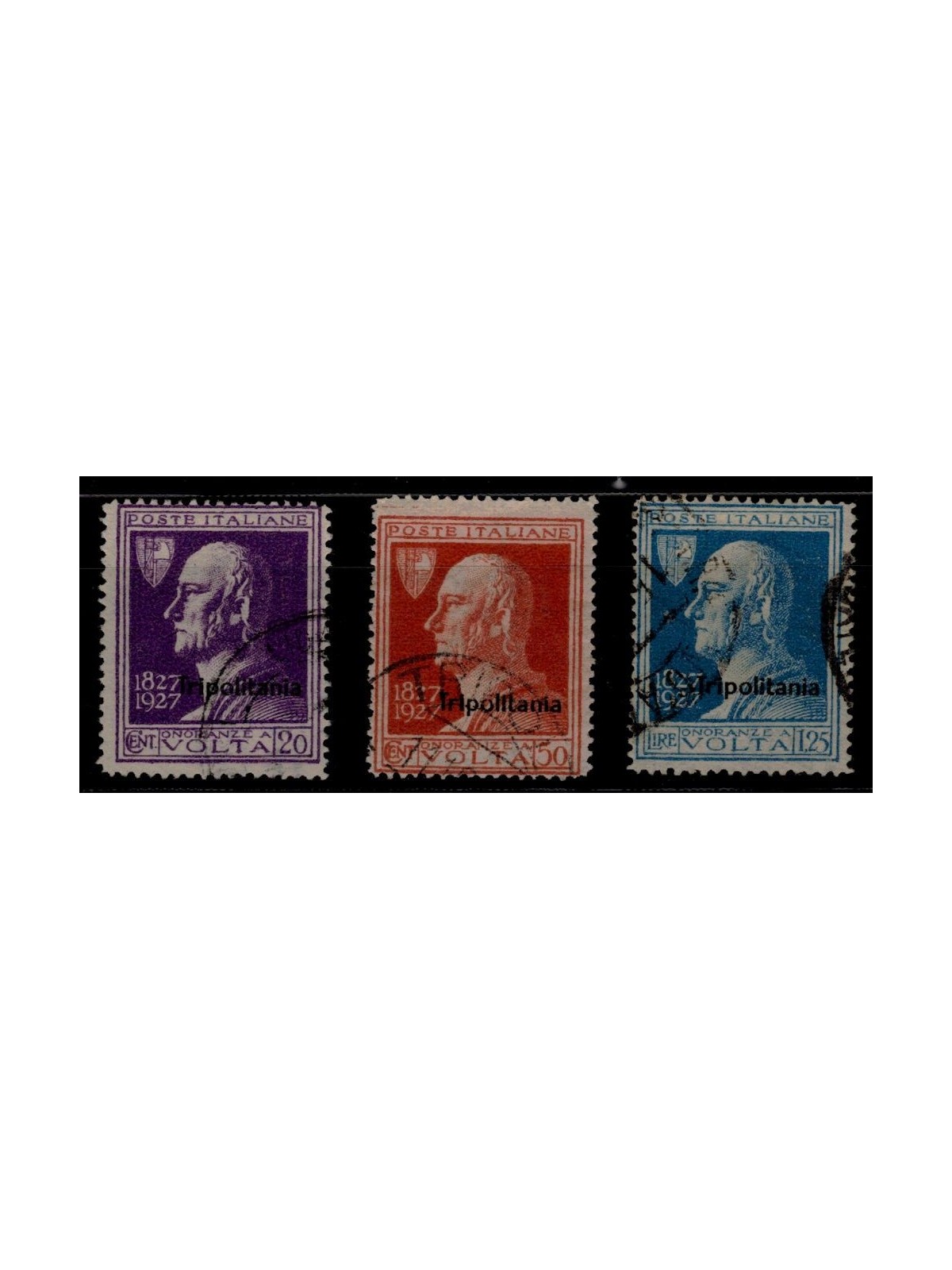 TRIPOLITANIA 1927 Alessandro Volta 3v us