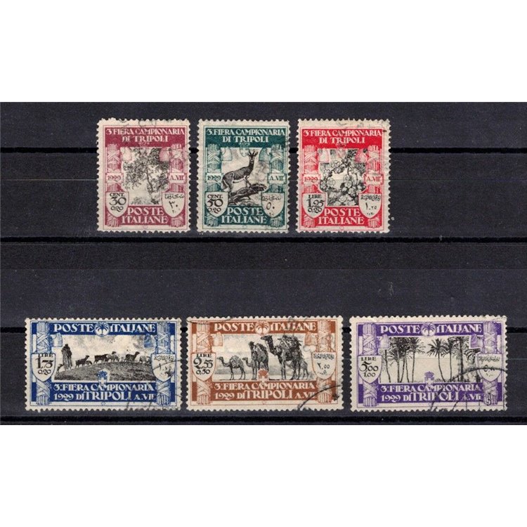 TRIPOLITANIA 1929 3rd Tripoli Fair 6v us