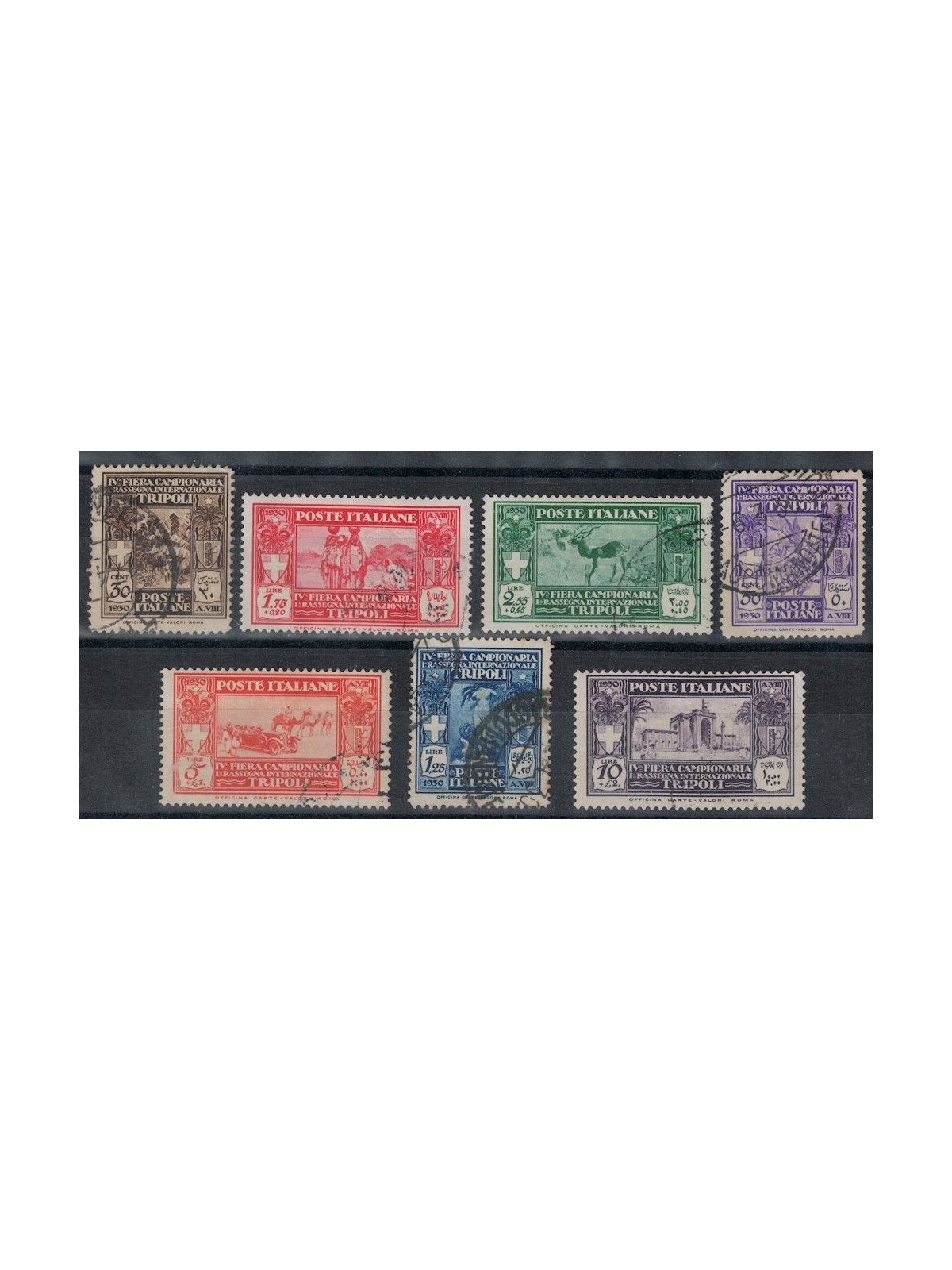 TRIPOLITANIA 1930 4ª Fiera di Tripoli 7v us