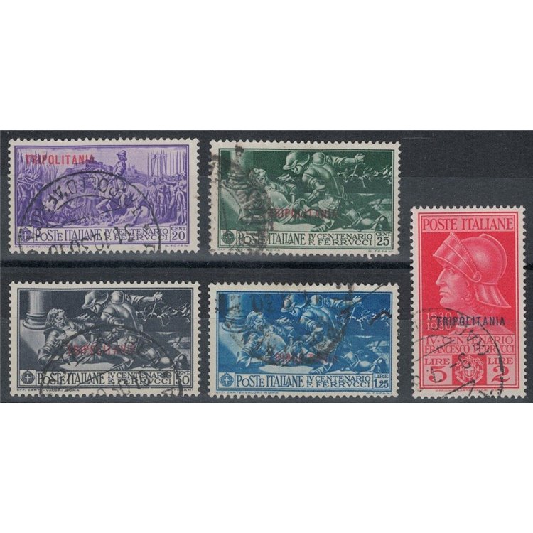 TRIPOLITANIA 1930 Francesco Ferrucci 5v us