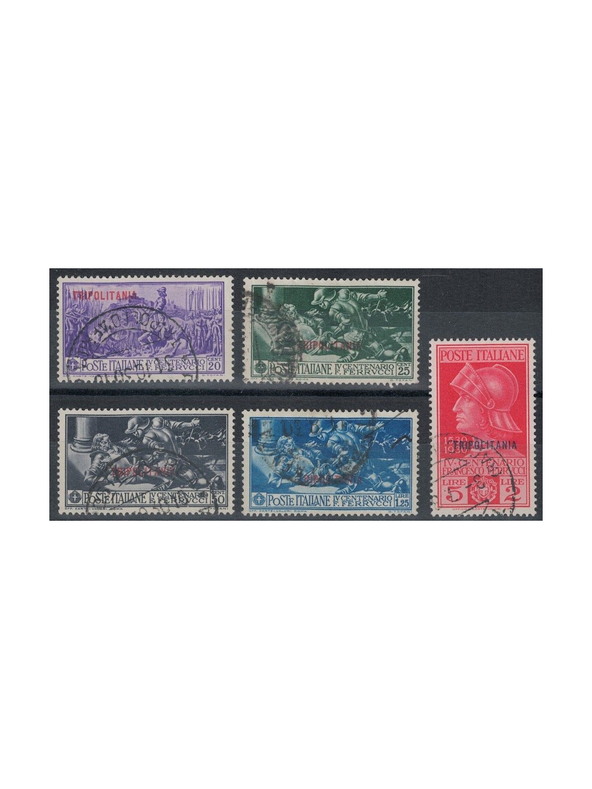 TRIPOLITANIA 1930 Francesco Ferrucci 5v us