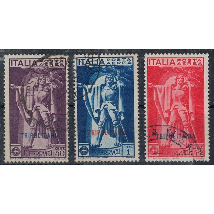 TRIPOLITANIA 1930 Francesco Ferrucci (airmail) 3v us