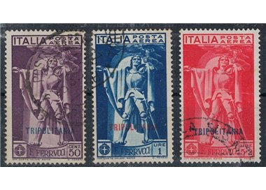 TRIPOLITANIA 1930 Francesco Ferrucci (posta aerea) 3v us