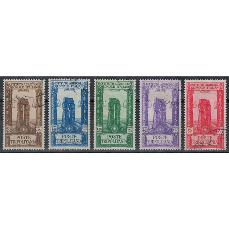 TRIPOLITANIA 1930 Istituto Agricolo Coloniale 5v us
