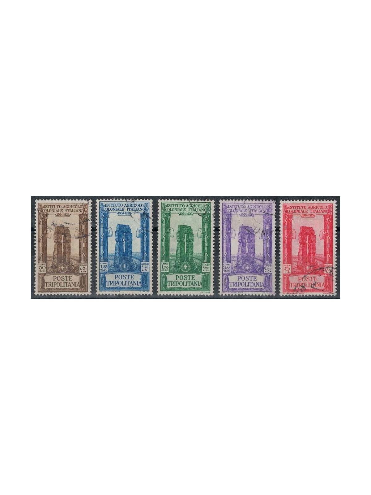 TRIPOLITANIA 1930 Istituto Agricolo Coloniale 5v us