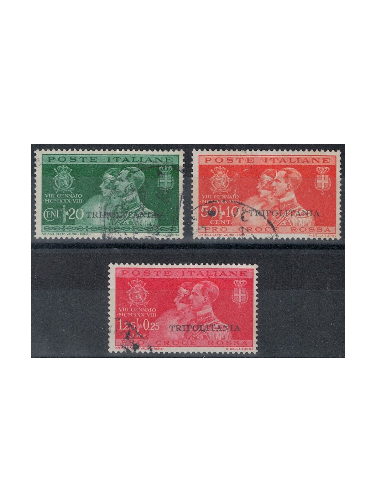 TRIPOLITANIA 1930 Nozze del Principe Umberto 3v us