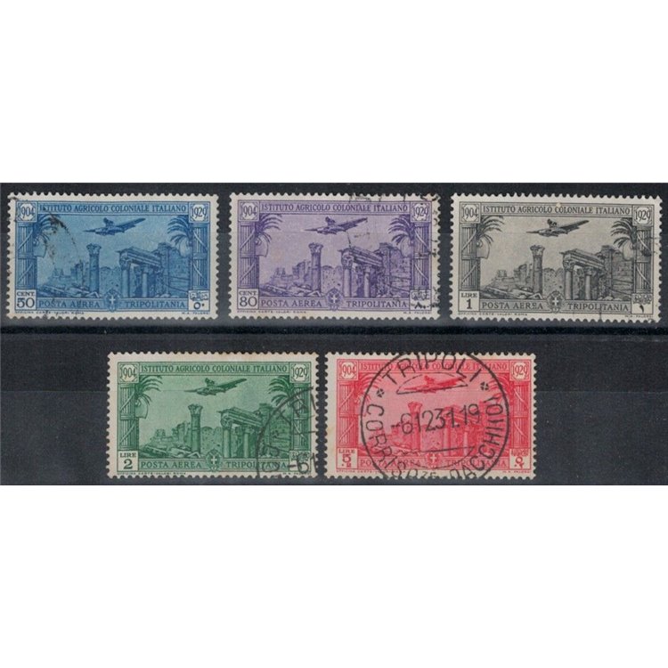 TRIPOLITANIA 1931 Istituto Agricolo Coloniale (posta aerea) 5v us