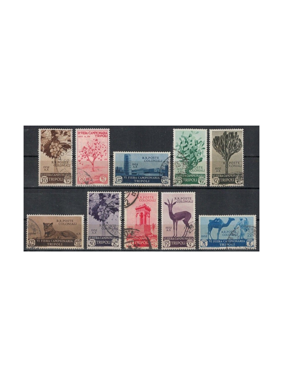 TRIPOLITANIA 1932 6ª Fiera di Tripoli 10v us