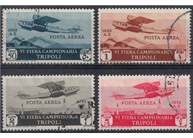 TRIPOLITANIA 1932 6ª Fiera di Tripoli (posta aerea) 4v us
