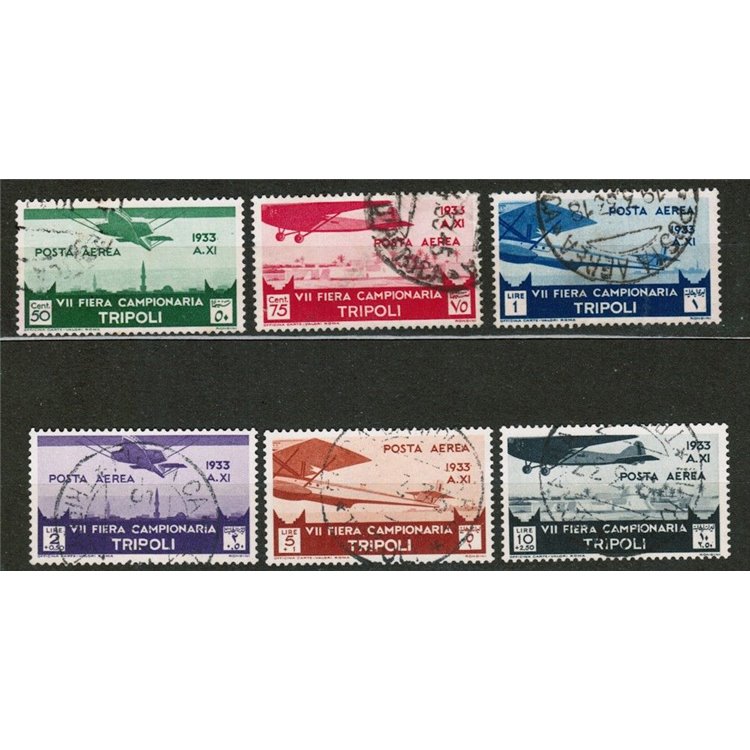 TRIPOLITANIA 1933 7th Tripoli Fair (airmail) 6v us