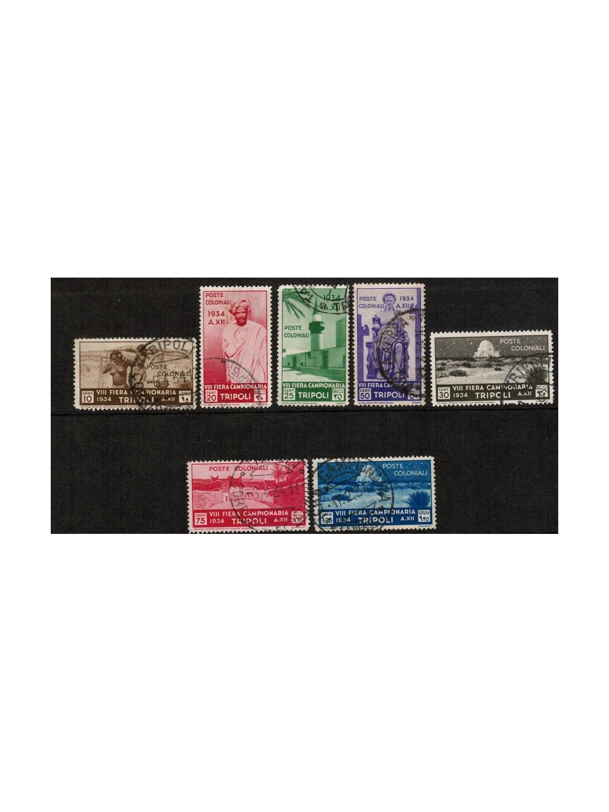 TRIPOLITANIA 1934 8th Tripoli Fair 7v us