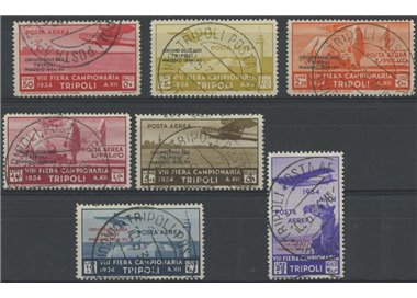 TRIPOLITANIA 1934 Circuito delle oasi (posta aerea) 7v us