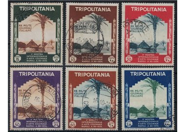TRIPOLITANIA 1934 Mostra d'arte Coloniale 6v us