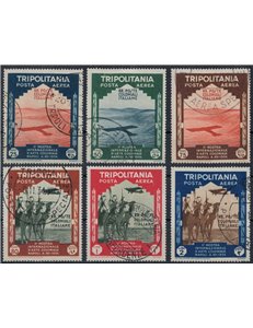 TRIPOLITANIA 1934 Colonial Art Exhibition (airmail) 6v us