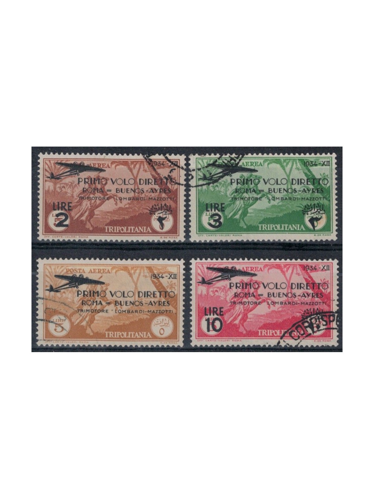 TRIPOLITANIA 1934 Rome-Buenos Aires flight 4th us
