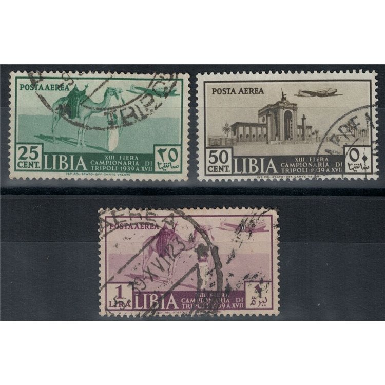 TRIPOLITANIA 1939 13th Tripoli Fair (airmail) 3v us