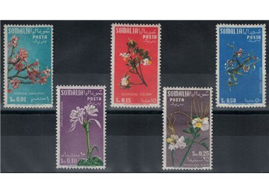 SOMALIA AFIS 1956 Fiori, valori complementari 5v MNH**