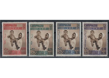 SOMALIA AFIS 1957 Anti-Tuberculosis Campaign 4v MNH**
