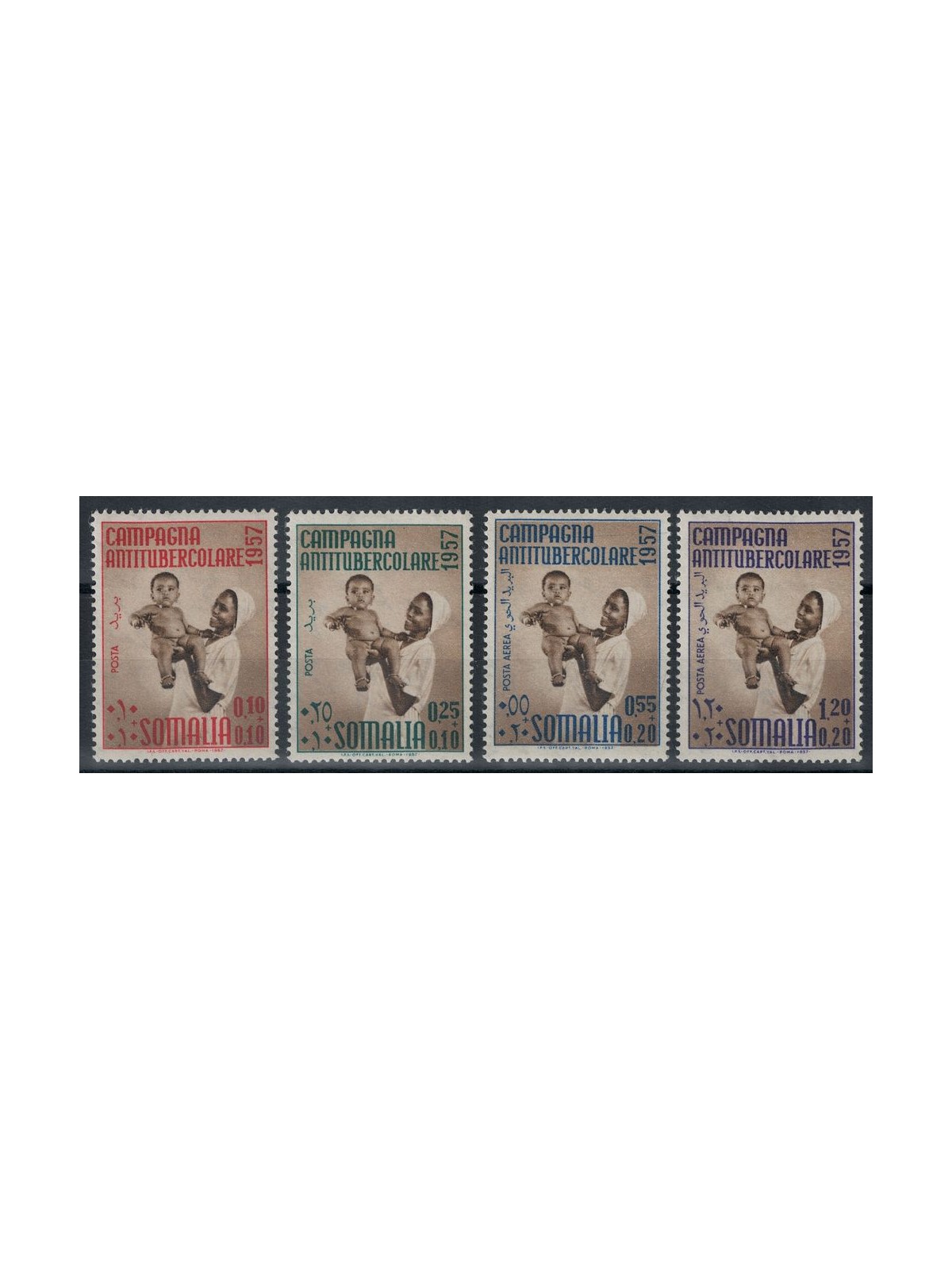 SOMALIA AFIS 1957 Campagna Antitubercolare 4v MNH**