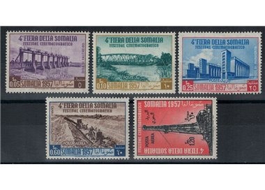 SOMALIA AFIS 1957 4ª Fiera della Somalia 5v MNH**