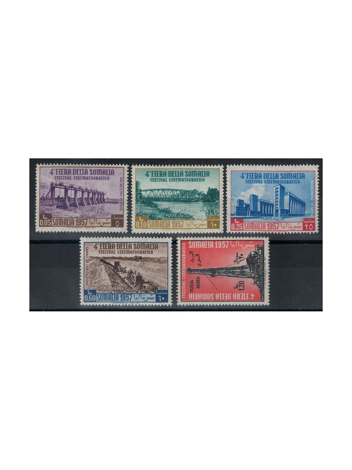 SOMALIA AFIS 1957 4ª Fiera della Somalia 5v MNH**