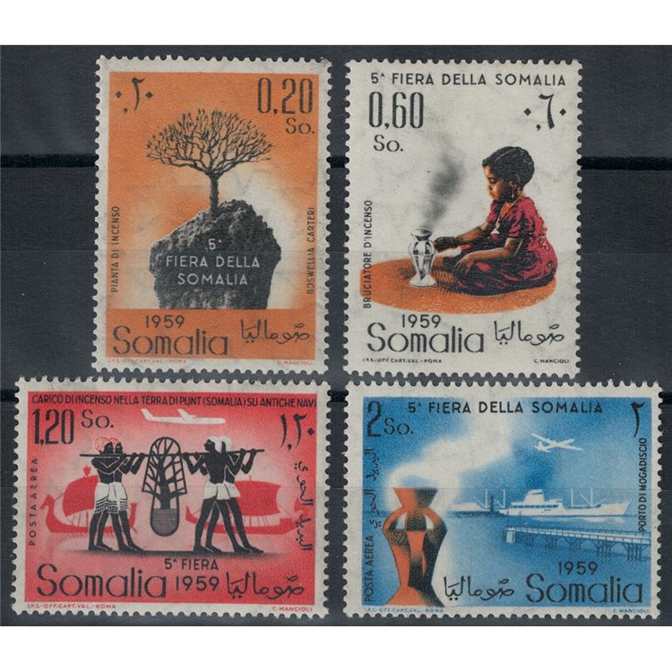 SOMALIA AFIS 1959 5ª Fiera della Somalia 4v MNH**